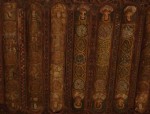 A detail of the ceiling on the two side aisles of the Capella