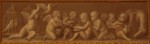 A wall painting of cherrubs and birds from a conference room