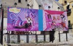 David LeChapelle's image hanging outside in Palermo