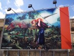 David LeChapelle's image hanging outside in Palermo