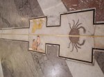 There's a zodiac line mosaiced on the floor