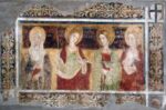 Fresco of four women