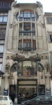 The art deco facade of a building near the Orgnissanti