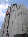 The Duomo facade is under restoration