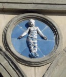 There are images like this on the outside of the hospital