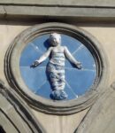 There are images like this on the outside of the hospital