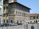A painted building on the same piazza as the Orgnissanti - its now a French cultural organization and library