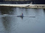 A man rowing on the Arno - this is very common