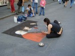 And she's back using pastels on the street