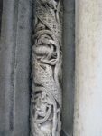 A detail of the facade