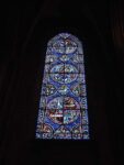 The famous blue windows of Chartres Cathedral