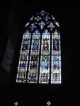 The famous blue windows of Chartres Cathedral