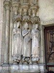 Statues on both side of the entry doors