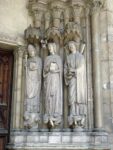 Statues on both side of the entry doors