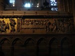 Section of the interior wood decoration