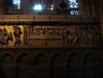 Section of the interior wood decoration