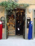Aviva entering the mask shop