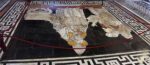 A mosaic in the floor