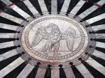 A mosaic in the floor