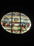 The main rosette window above the entrance