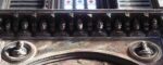 Some of the heads of the popes along the columnade
