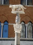 Romulus and Remis outside the Duomo; this is a common motif here