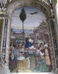 Fresco panel on the walls of the library