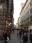 View down a street near the hotel towards the Duomo