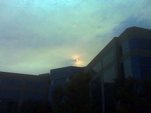 The sun over my office building