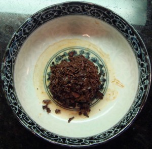 Morning tea in an oriental bowl