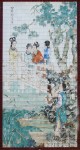 A cool tile mosaic on an exterior wall in Chinatown