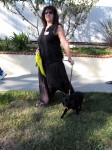 Aviva walking Iggy in the parade