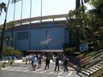 The entrance to Dodgers Stadium