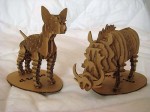Two paper models of animals I got in a design store at the Louvre (they are made by d-torso)