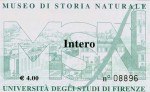 Ticket for entry to La Specola