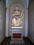 A statue of Torrcello ouside La Specola