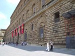 A view along the front of the Palazzo Pitti