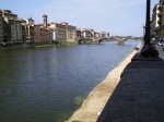 A view west down the Arno from the north end of the Ponte Vecchio