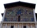 A detail of the mosaic at the top of S. Frediano