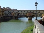 A postcard shot of the Ponte Vecchio from up river (where all the couples were necking)