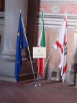 Flags by Gallileo's tomb