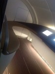 There is a standing/leaning area in the front of business on the Air France A380 - quite nice!