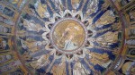 The center of the ceiling