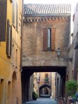 A cool covered crossing between buildings