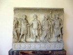 One of the funerary sculptures
