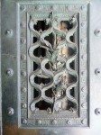 A detail of the door to the tomb