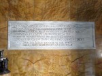 The sign on the inside of the wall of the tomb