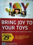 Bring Joy To Your Toys - A sign in the Columbus airport