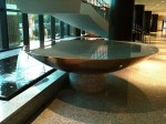 A full shot of the fountain in the Westin