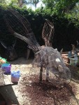 A big wire frame bunny head